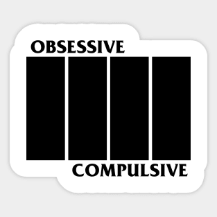 Asplenia Studios: Obsessive Compulsive Flag (black) Sticker